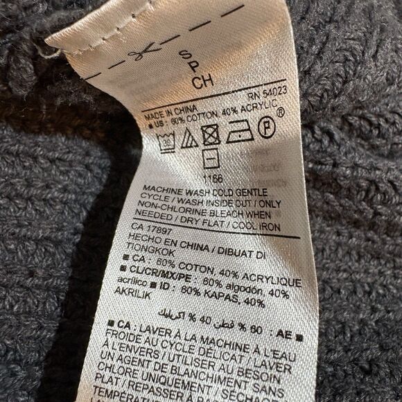 Old Navy Sweater Womens S Gray Knit Pullover Fall Winter Cozy Cottagecore - Picture 4 of 6